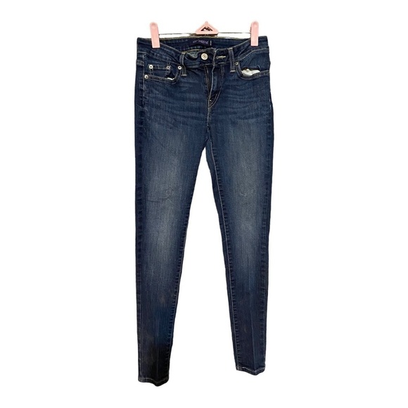 Junior Women’s Super Low 335 Levi’s Bleu jeans Size 5 M - Picture 3 of 9